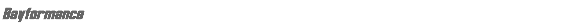 Sample characters Bayformance Font